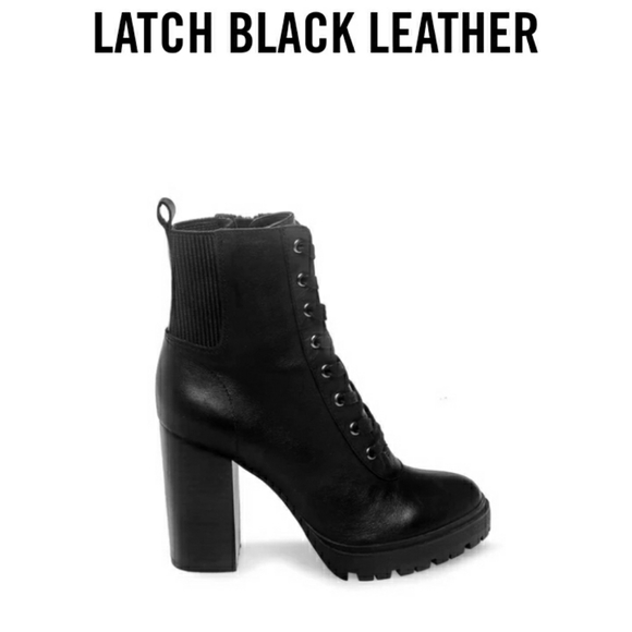 Latch Heeled Combat Boot - Picture 2 of 5